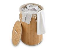 Relaxdays Lot de 2 paniers à linge bambou ronds