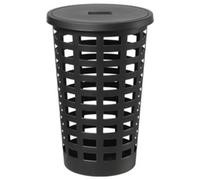 Panier à linge moderne en plastique 54 litres - Noir