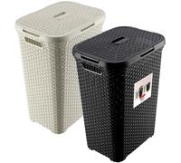 Panier à linge, capacité de 60 litres, en polypropylène, conception durable, anti-odeurs, utilisation polyvalente