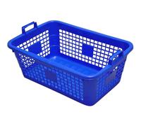 Panier à Linge Carré 45 L 62 CM Bleu Domestique Panier Corbeille Boîte Transport