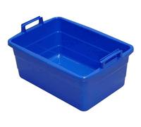 Panier À Linge Collecteur 26L Bleu Carré 50 Cm De Hauteur Avec Poignées Stables