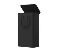 Panier à linge couvert de grande capacité 65 L | Panier à linge grande capacité de 65 litres(Black)