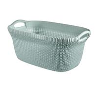 Curver Panière à linge Tricot +/-40L 59,5x38,5x27 cm Bleu gris