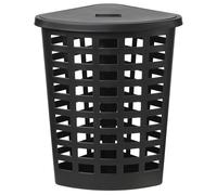 Plast Team - Panier à linge Boston - 54 litres d'angle - Noir