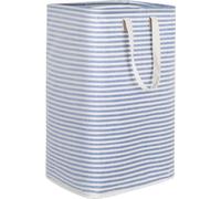 Panier à linge de 80 litres avec ouverture rabattable et repliable pour un rangement pratique - bleu, 40 x 30 x 67 cm