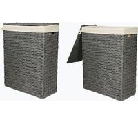 Panier à linge de niche Collecteur à linge Boîte à linge Jacinthe d'eau grise avec insert en tissu Taille 2