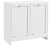 Panier à linge, design peu encombrant, esthétique moderne, BLANC