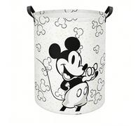 Panier à linge Disney Mickey Mouse, bac de rangement pliable avec poignées, imprimé tête de Mickey rétro et pois dorés, organisateur pour la buanderie, la chambre et la pièce 50*40cm,20 x 13 cm,45*30 
