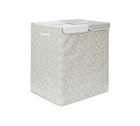 Panier à Linge Double "Ma Petite Buanderie" 57cm Beige