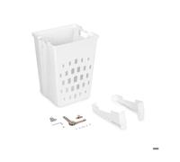 Panier à linge - EMUCA - Module 450 mm - Plastique blanc - Mécanisme rabattable - 38x30,5x50 cm