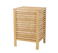 Panier à linge en bambou avec couvercle et sac amovible LUND, 60 l