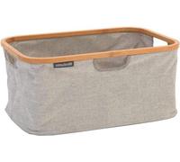 Panier à linge en bambou gris pliable, 40 litres