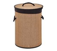 Panier à Linge en Bambou Stemy 48L Noir