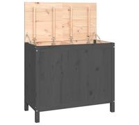 Panier à Linge en Bois de Pin Massif 2 Compartiments avec Couvercle | Bois massif durable, couvercle à élévateur à gaz, 2 sections de tri, pieds en bois stables, montage facile avec manuel inclus