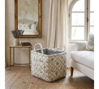 Panier à linge en coton pliable avec poignées 32 x 26 x 25 cm Panier à | Tissu en coton, design pliable, poignées de transport stables, 32 x 26 x 25 cm, pour vêtements et jouets