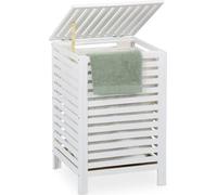 Panier à linge en noyer avec sac