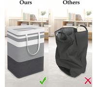 Panier à linge en nylon durable de grande taille avec poignée robuste, design minimaliste et haut, panier à vêtements pliable pour adultes pour le linge , accessoires de cuisine, rangement & organisat