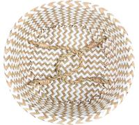 Panier à linge en rotin Tissé Ventre Paniers Décor Maison de stockage pour les fruits - Tissé à la main Varech Pliable - Poignée pour Organisateur Plantes Pot Couverture - Blanc - Taille M Rotin Panie