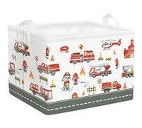 Vendos85 Panier à linge enfant camion de pompiers - Multicolore