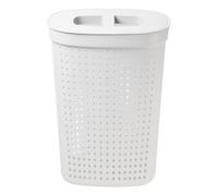 Panier a linge et rangement 61 L blanc gris bleu grand panier multifonction