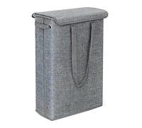 Panier à Linge Étroit avec Couvercle, Panier à Linge Étroit de Grande Capacité de 45 Litre avec Poignée de Transport, Paniere a Linge Sale Étanche Pliable pour Salle de Bain et Chambre (Beige)
