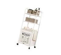 Panier à linge extensible avec cadre en métal pliable à roulettes, panier de rangement à plusieurs couches pour chambre à coucher, panier à linge avec roulettes