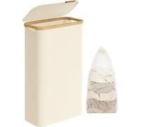 Panier à linge Famanu de grande capacité – 60 litres – avec couvercle blanc – design moderne – qualité supérieure