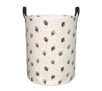Panier à Linge Fleurs minimalistes Corbeilles à Linge 40x50cm Pliable | Robuste Bac de Rangement Imperméable Panier Linge pour Chambre Buanderie