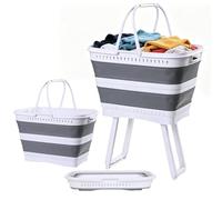 Panier à linge | Grand panier à linge surélevé de 26 L avec poignées de rangement, panier à linge pour la maison, la salle de bain, la cuisine, la salle de jeux, les jouets, les collations, les fruits