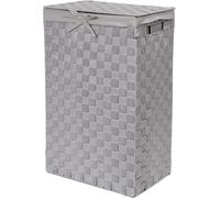 Panier à linge gris - Fonctionnel et peu encombrant - 1 pièce - 25 x 38 x H.60 cm