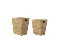 Panier à linge lot de 2 jacinthe d'eau naturel Mios