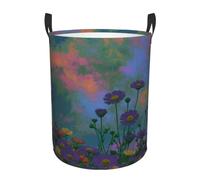 Panier à Linge Marguerites de rêve Corbeille à Linge 40x50cm Pratique | Imperméable Rangement Bac élégant Panier Linge pour Buanderie Dortoir