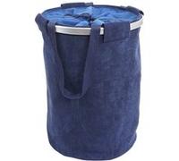 Panier à linge MENDLER HWC-C34 55x39cm 65l velours bleu Bleu G