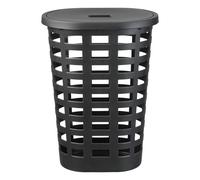 Panier à linge moderne 54 litres ovale - Noir