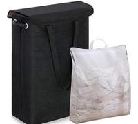Vendos85 Panier à linge pliable - Noir