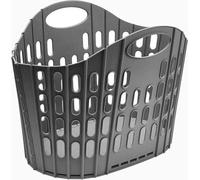 Panier à linge plat Easy Store gris foncé 38 litres - Panier de rangement de Addis avec poignées