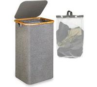 Vendos85 Panier à linge pliable - Gris
