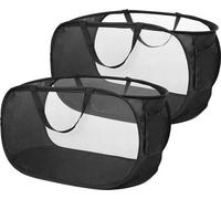 Panier à linge pliable 36 x 36 x 58 cm en filet - Lot de 2 pour la salle de bain et la chambre