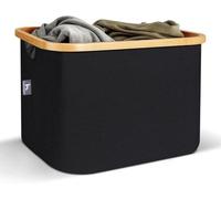 Panier à linge pliable 40 litres - Organisateur de linge - Noir