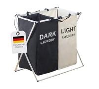 Panier à linge pliable avec 2 compartiments