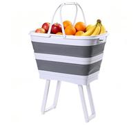Panier à linge pliable avec poignées 26 l | Paniers à linge pour maison, chambre, cuisine, salle de jeux, dortoir, camping, jouets, collations, fruits, légumes