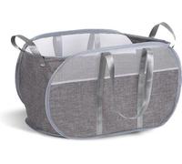 Panier à linge pliable de 65 litres avec 4 poignées et motif en filet