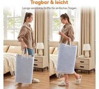 Panier à linge pliable de grande capacité avec poignées prolongées - Bleu, 80L 40 x 30 x 67 cm