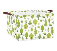 Panier à Linge Pliable en Lin Motif Arbres