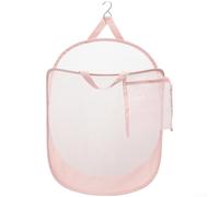 Panier à linge pliable en maille avec séparateur intégré, panier à vêtements à suspendre en polyester respirant, grande capacité, ensemble de 2 pièces, montage mural pour la maison (A)