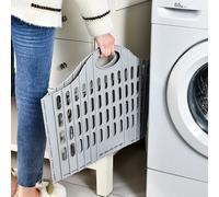 Panier à linge pliable moderne, organisateur de vêtements sales portable de grande capacité, panier à linge durable pour la salle de bain à domicile Gris clair