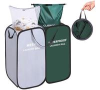 Panier à linge Pop Up avec 2 compartiments - Durable et pliable - 1 pièce