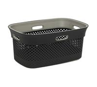 5five - Panier à linge Purl 45L - Trous d'aération, poignées ergonomiques - Gris