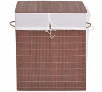 vidaXL Panier à linge Bambou Marron