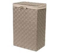panier à linge rectangulaire Stan Textil 57 litres taupe